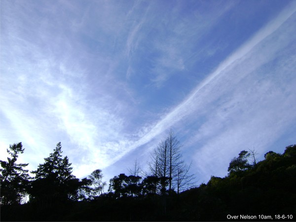 Chemtrail Over Nelson Taken On June 18, 2010.